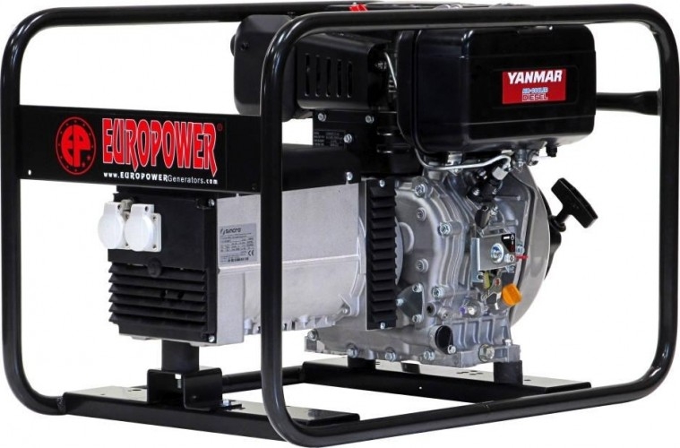Генератор дизельный с воздушным охлаждением EUROPOWER EP 6000 D 953010600, 5.4 кВт, Черный детальное изображение - 1