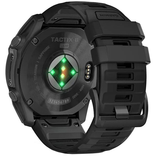 Смарт-часы Garmin Tactix 8 Solar Sapphire, 51 мм, Силиконовый браслет, Черный детальное изображение - 9