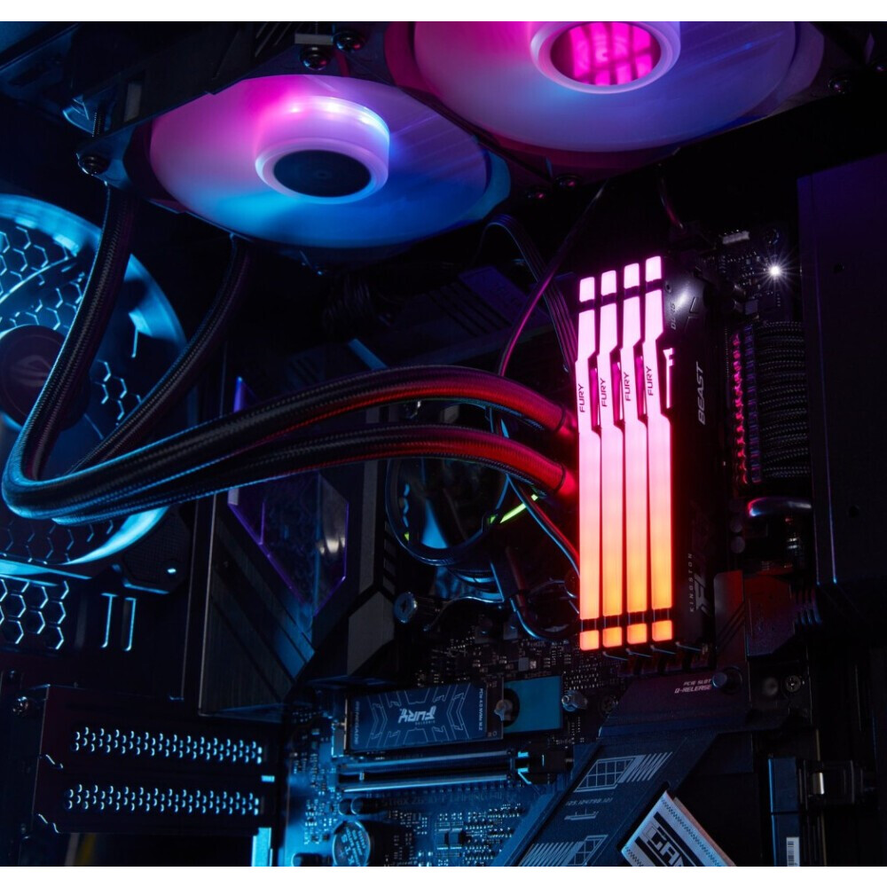Оперативная память Kingston Fury Beast Black RGB DDR5 6000MHz, KF560C36BBEA-16, 16 Гб детальное изображение - 7