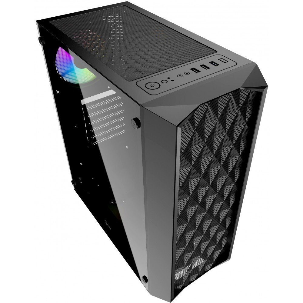 Корпус Powercase Diamond Mesh LED, Черный детальное изображение - 2