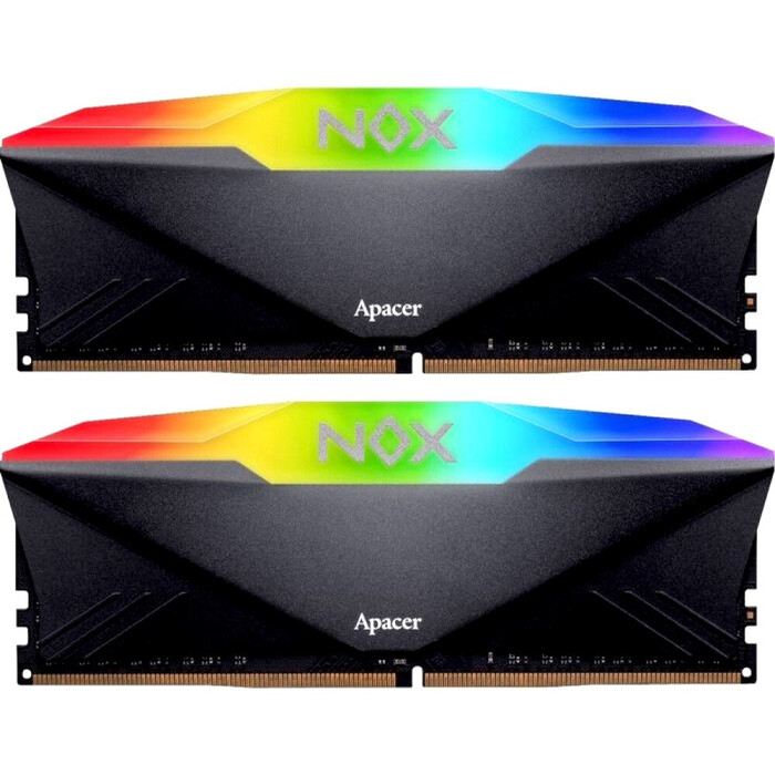 Оперативная память Apacer NOX Black RGB DDR4 3200MHz, AH4U32G32C28YNBAA-2, 2x16 Гб KIT, 32 Гб №1