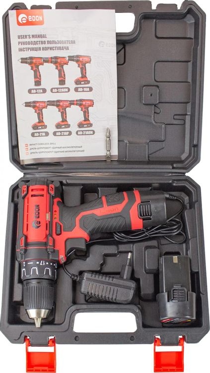Аккумуляторная дрель-шуруповерт Edon AD-12A, 12 В, 23 Нм, 2 А·ч, 15420 детальное изображение - 3