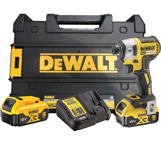 Аккумуляторный ударный гайковерт DeWALT DCF887P2-QW, 18 В, 205 Нм, 5 А·ч детальное изображение - 1