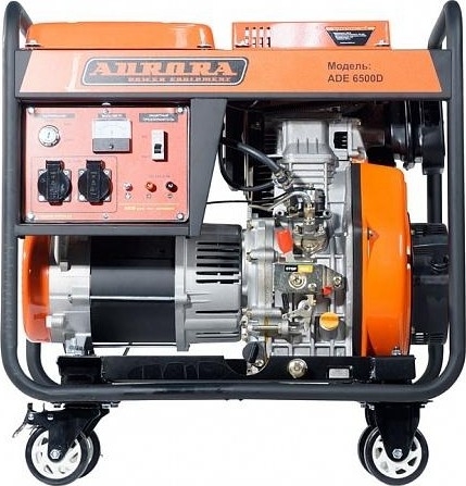 Генератор дизельный с воздушным охлаждением AURORA ADE 6500 D 14689, открытый, 5 кВт, Оранжевый детальное изображение - 4