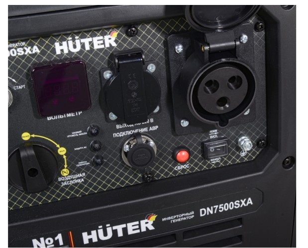 Генератор бензиновый HUTER DN7500SXA 64/10/10, 5.5 кВт, Желтый детальное изображение - 6