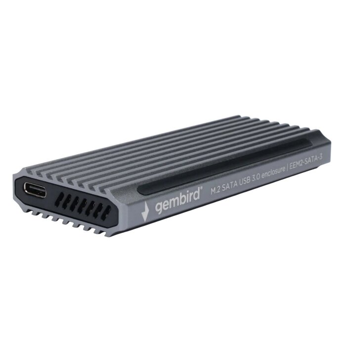 Внешний корпус для SSD M.2 Gembird EEM2-SATA-3, Серебряный №1
