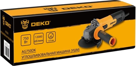 Углошлифовальная машина DEKO (УШМ) AG750DK 083-1023, 125 мм, 0-12000 об/мин, 750 Вт детальное изображение - 3
