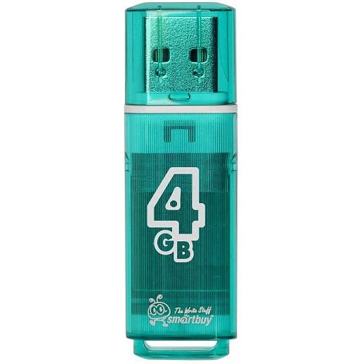 USB Flash накопитель SmartBuy Glossy (SB4 ГБGS-G) 4 ГБ, зеленый детальное изображение - 1