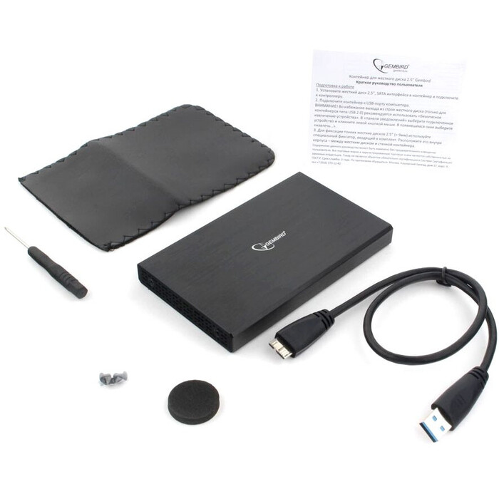Внешний корпус для HDD Gembird EE2-U3S-55, Чёрный №4
