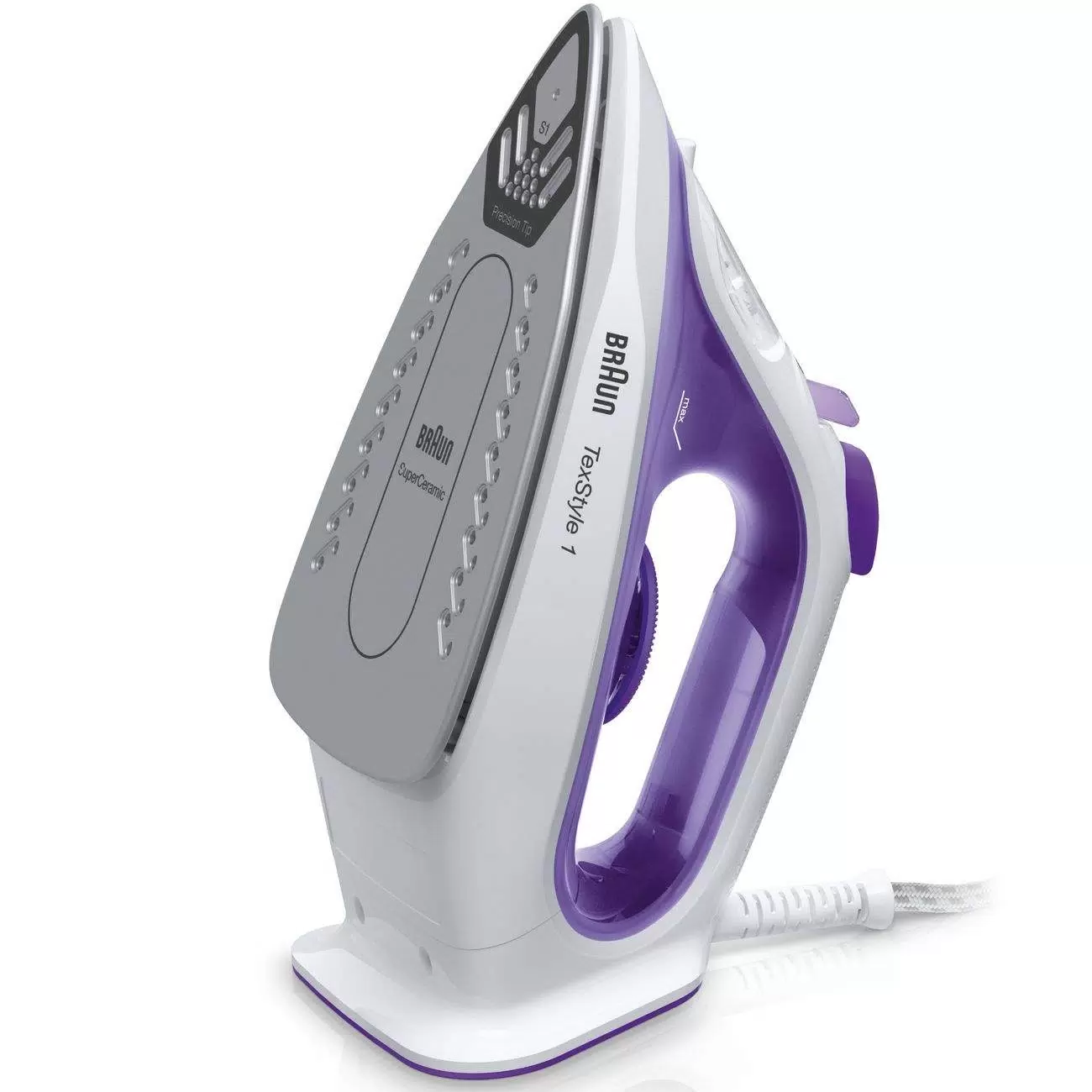 Утюг Braun TexStyle 1 SI 1080, Белый/Фиолетовый детальное изображение - 2