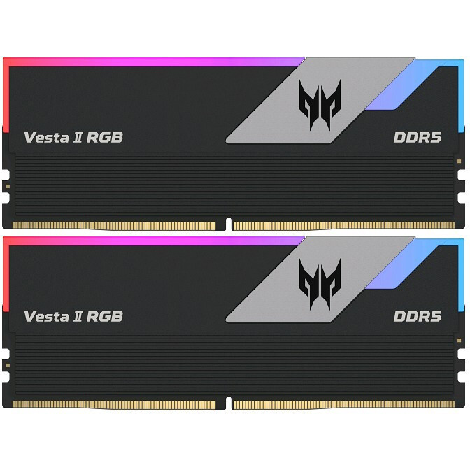Оперативная память Acer Predator Vesta II Black RGB DDR5 6400MHz, BL.9BWWR.380, 2x16 Гб KIT, 32 Гб детальное изображение - 1