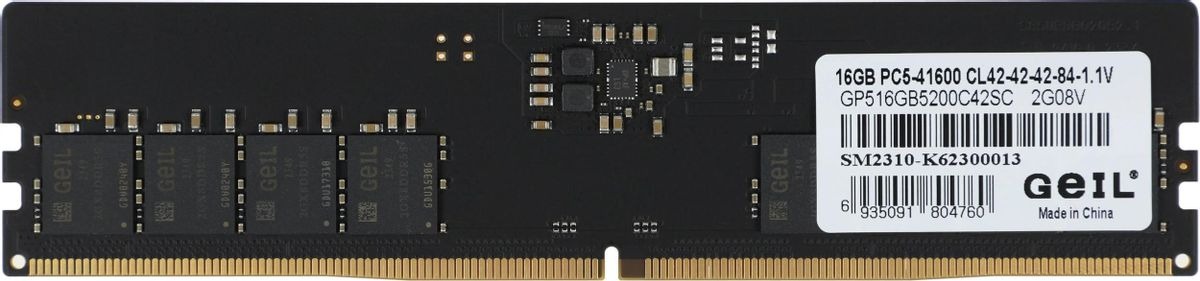 Оперативная память GeIL DDR5 5200MHz, GP516GB5200C42SC, 16 Гб детальное изображение - 1