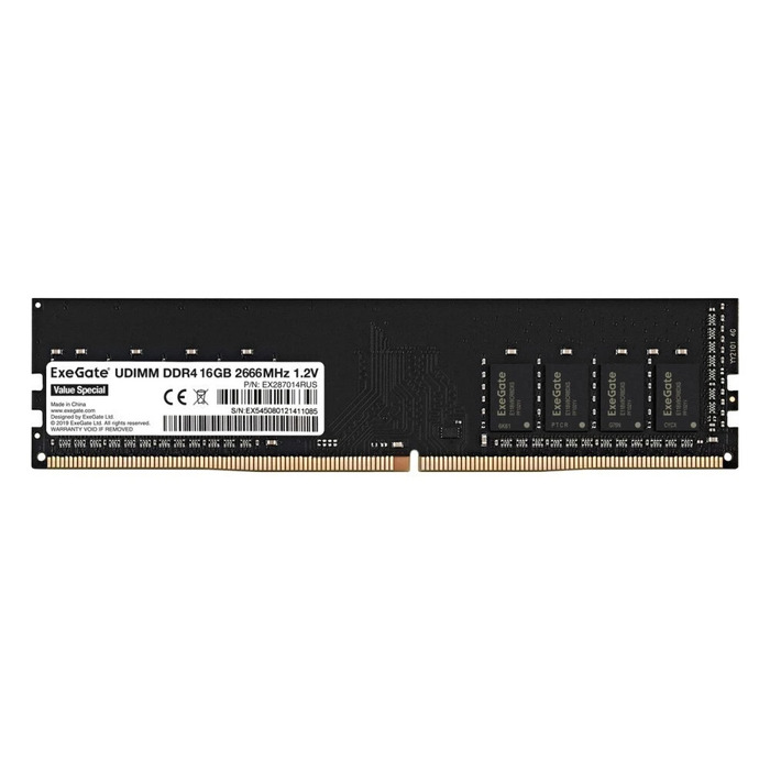 Оперативная память ExeGate Value Special OEM DDR4 2666MHz, EX287014RUS, 16 Гб №1
