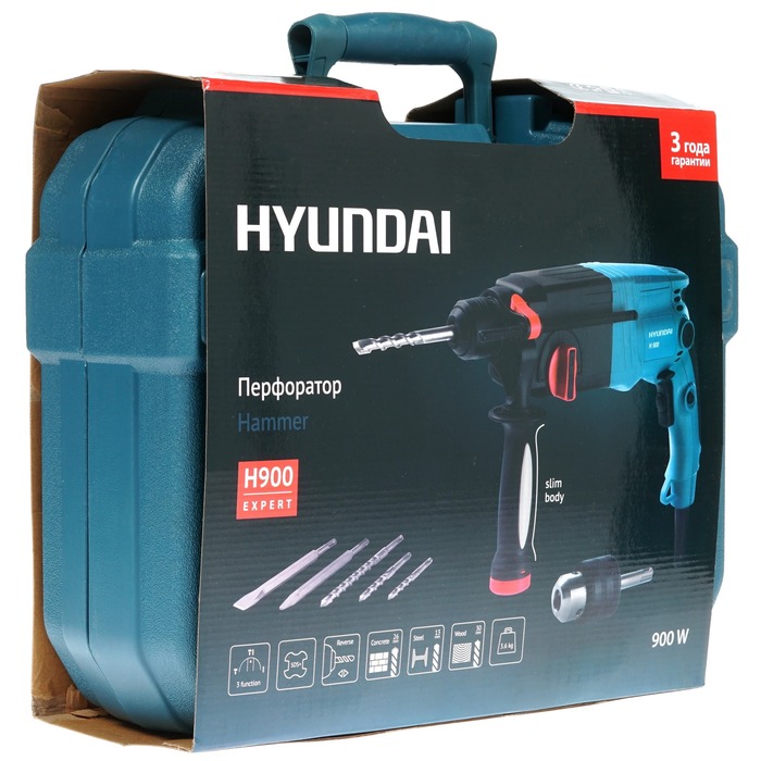 Перфоратор Hyundai H 900 EXPERT 900 Вт, 2.5 Дж, 4770 уд/мин №4