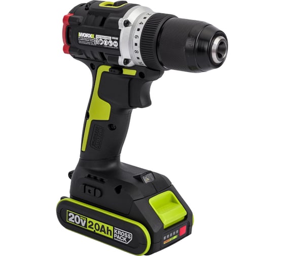 Аккумуляторная дрель-шуруповерт WORX Professional WU182, 20 В, 60 Нм, 2 А·ч детальное изображение - 4