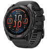 Смарт-часы Garmin Fenix 8 AMOLED Sapphire, 51 мм, Titanium, светло-серый, оранжевый силиконовый ремешок вариант - 3