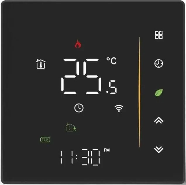 Терморегулятор MOES Zigbee Electric Heating Thermostat (ZHT-006-GB-BK), Черный детальное изображение - 1