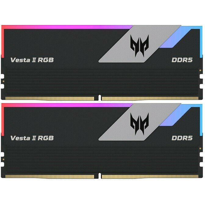 Оперативная память Acer Predator Vesta II Black RGB DDR5 6000MHz, BL.9BWWR.652, 2x16 Гб KIT, 32 Гб детальное изображение - 1