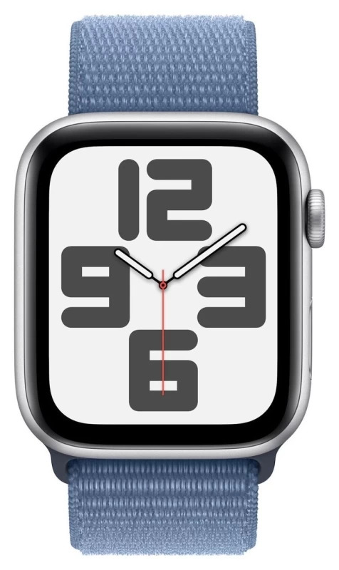 Умные часы Apple Watch Series SE 2023 44 мм, Silver Aluminum Case with Storm Blue Sport Loop, Серебряный детальное изображение - 2