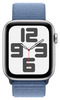 Умные часы Apple Watch Series SE 2023 44 мм, Silver Aluminum Case with Storm Blue Sport Loop, Серебряный вариант - 2