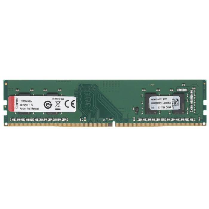 Оперативная память Kingston DDR4 2666MHz, KVR26N19S6/4, 4 Гб №1