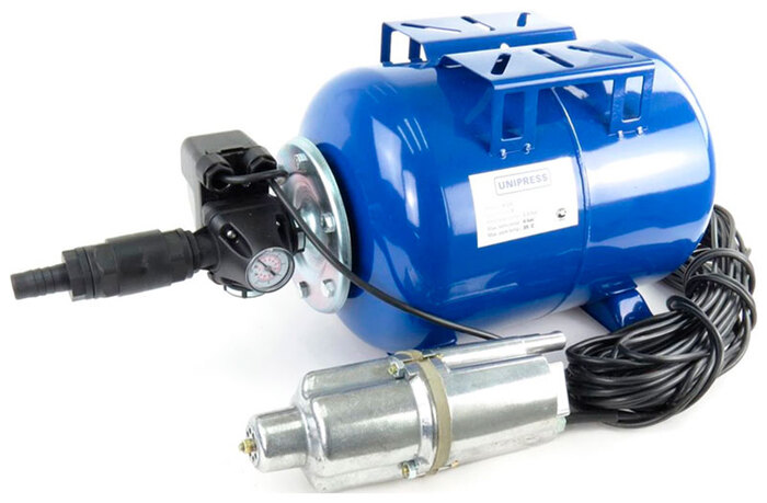 Комплект автоматики Unipump АКВАРОБОТ М г/а 24 л, 25 л/мин, 25 мм, напор 40 м, d=25 мм, 225 Вт, Синий №2