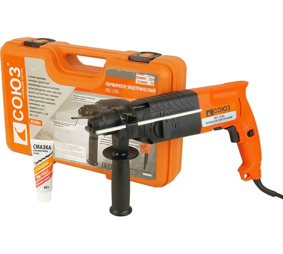Перфоратор Союз ПЕС-2585, 850 Вт, 3,2 Дж, 4850 уд/мин детальное изображение - 1