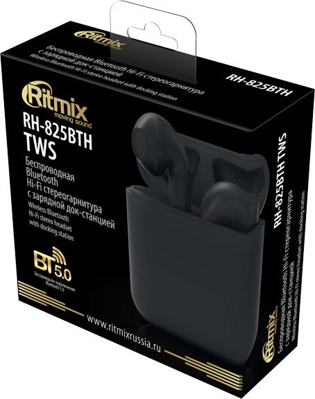 Беспроводные наушники Ritmix RH-825BTH, Черный детальное изображение - 5