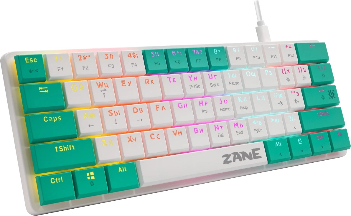 Клавиатура Defender Zane GK-089, 45089, Белый детальное изображение - 2