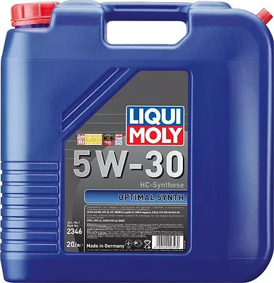 Моторное масло Liqui Moly Optimal Synth 5W-30, 2346, 20 л  детальное изображение - 1