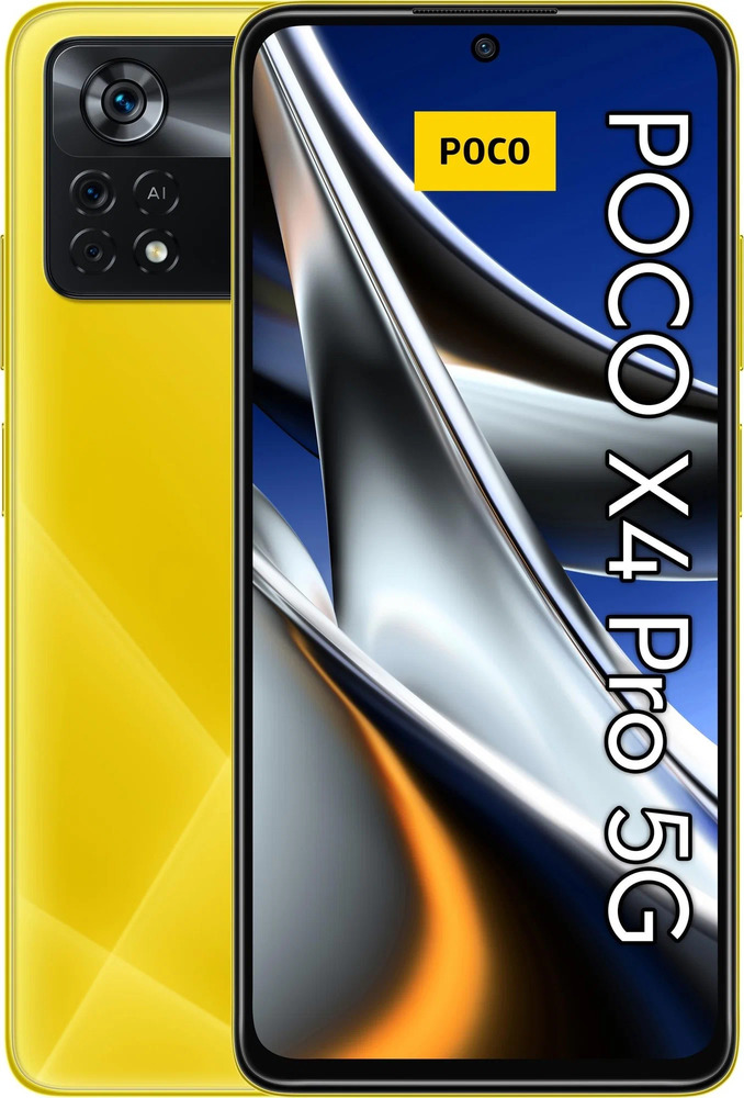 Смартфон Xiaomi POCO X4 Pro 5G 128 ГБ, Желтый, Dual nano SIM №1