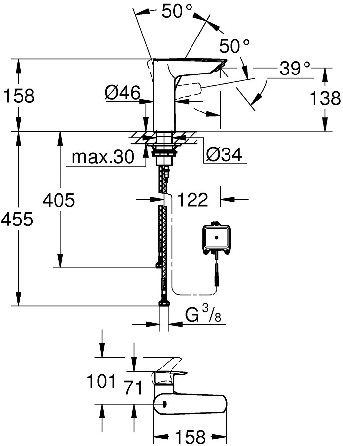 Смеситель Grohe Eurosmart 23975003 детальное изображение - 3