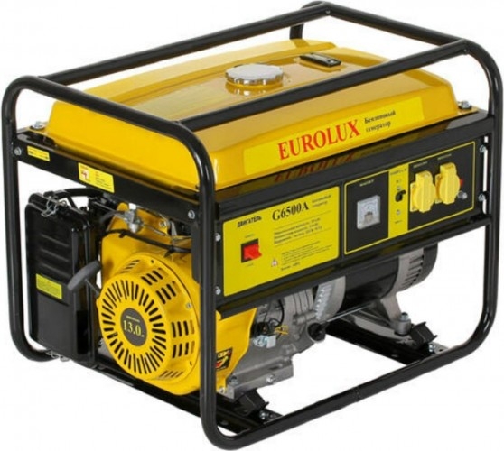 Генератор бензиновый EUROLUX G6500A 64/1/42, 5 кВт, Желтый детальное изображение - 1