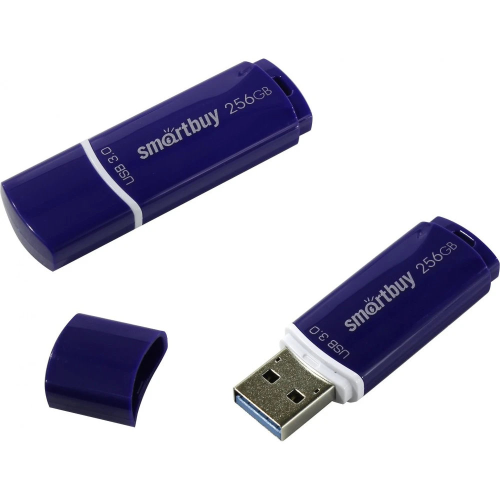 USB Flash накопитель SmartBuy Crown (SB256 ГБCRW-B) 256 ГБ, синий детальное изображение - 1