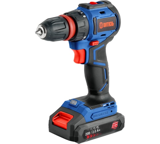 Дрель-шуруповерт аккумуляторная Витязь ДА-520-10БСП (5) (6407) 18012024, 20 В, 65 Нм, 2 А·ч детальное изображение - 4