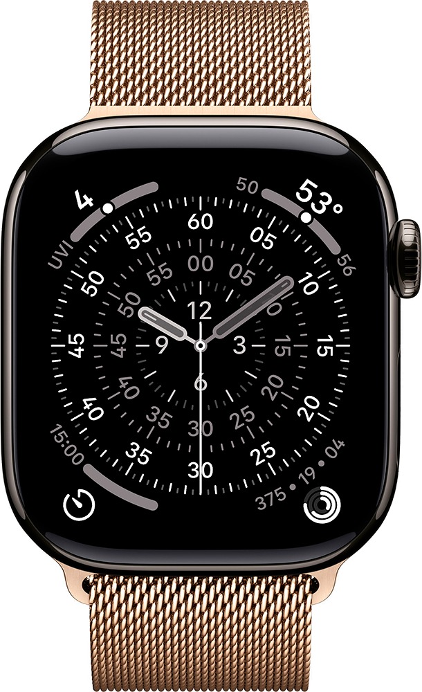 Умные часы Apple Watch Series 11 42 мм, Slate Titanium Case with Slate Milanese Loop, GPS + Cellular, Черный детальное изображение - 2