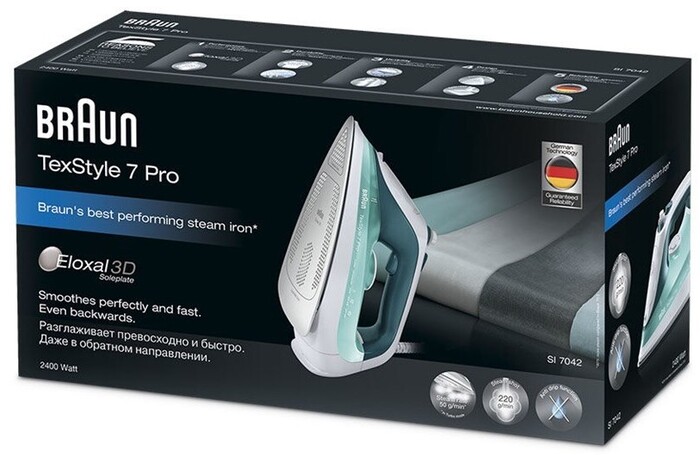 Утюг Braun TexStyle 7 Pro SI 7042, Бирюзовый №4
