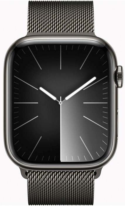 Умные часы Apple Watch Series 9 Graphite Stainless Steel Case, Black Milanese Loop 41 мм, Графитовый детальное изображение - 2
