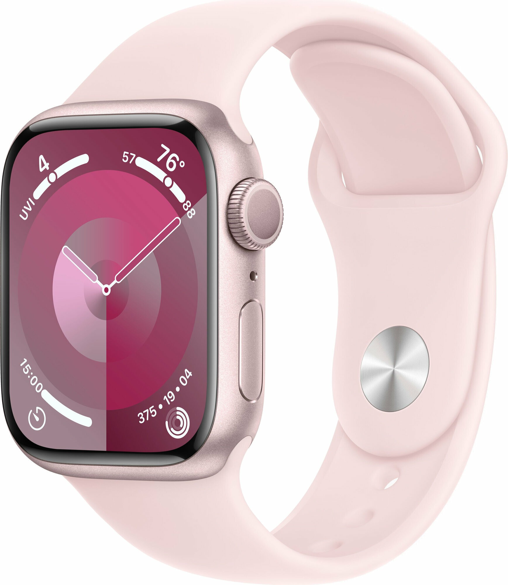 Умные часы Apple Watch Series 9 Pink Aluminium Case, Pink Sport Band  41 мм, Розовый детальное изображение - 1