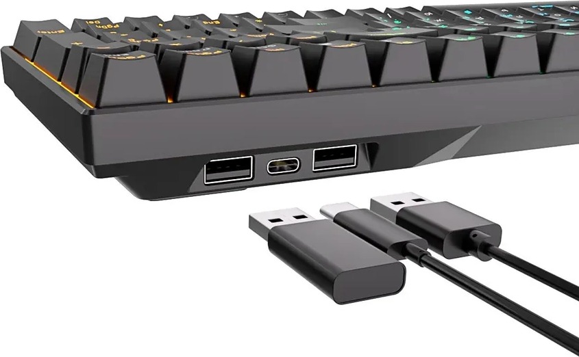 Клавиатура Royal Kludge RK100, Red Switch, Черный детальное изображение - 6