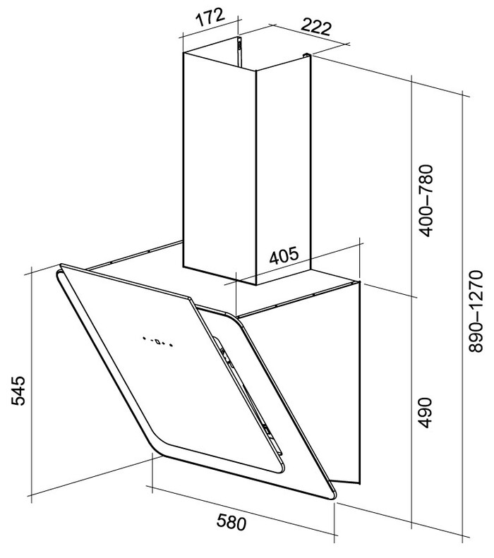Вытяжка Shindo Prime Sensor 60 B/BG 3ET, Черный №2