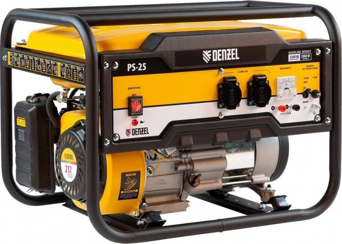 Генератор бензиновый Denzel PS 25 946814, 2 кВт, Желтый детальное изображение - 1