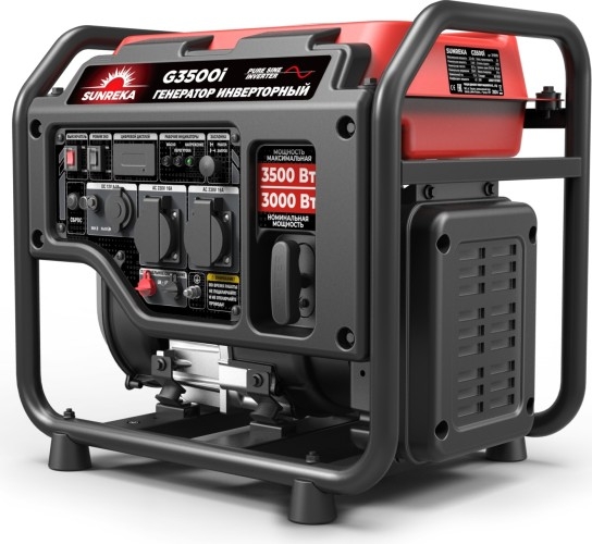 Генератор бензиновый SUNREKA G3500i 211019, 3 кВт, Красный детальное изображение - 1