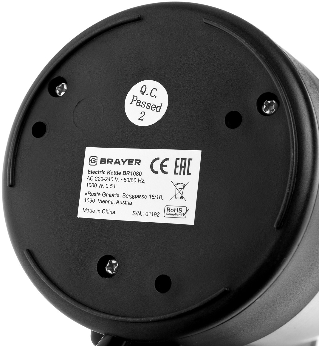 Электрический чайник Brayer BR1080 0.5 л, Серебристый детальное изображение - 7