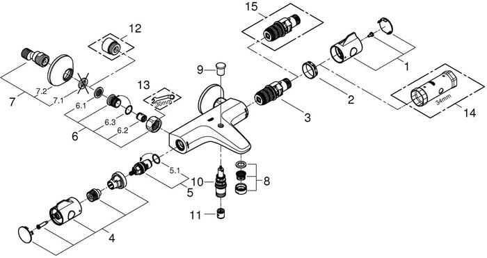Смеситель Grohe Grohtherm 800 34567000 №10