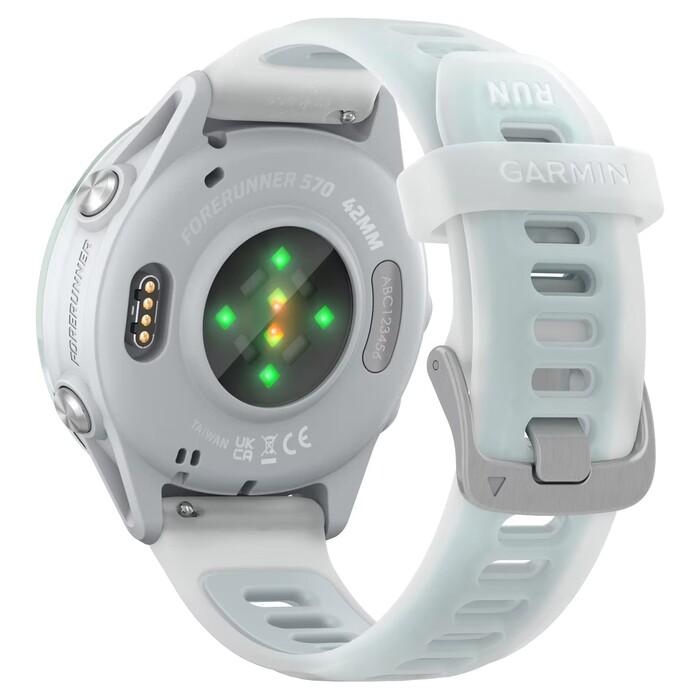 Умные часы Garmin Forerunner 570 42 мм, Светло-серый, алюминиевый безель, облачно-голубой ремешок №6