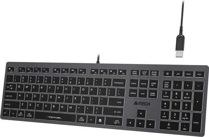 Клавиатура A4Tech Fstyler FX60H, Серый №3