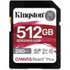 Карта памяти Kingston Canvas React Plus SD (SDR2V6/512GB), 512 Гб вариант - 1
