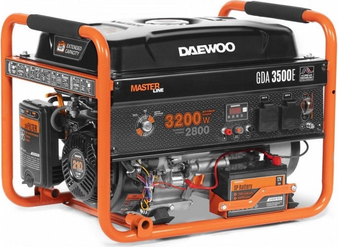 Генератор бензиновый DAEWOO GDA 3500E, 2.8 кВт, Оранжевый детальное изображение - 1