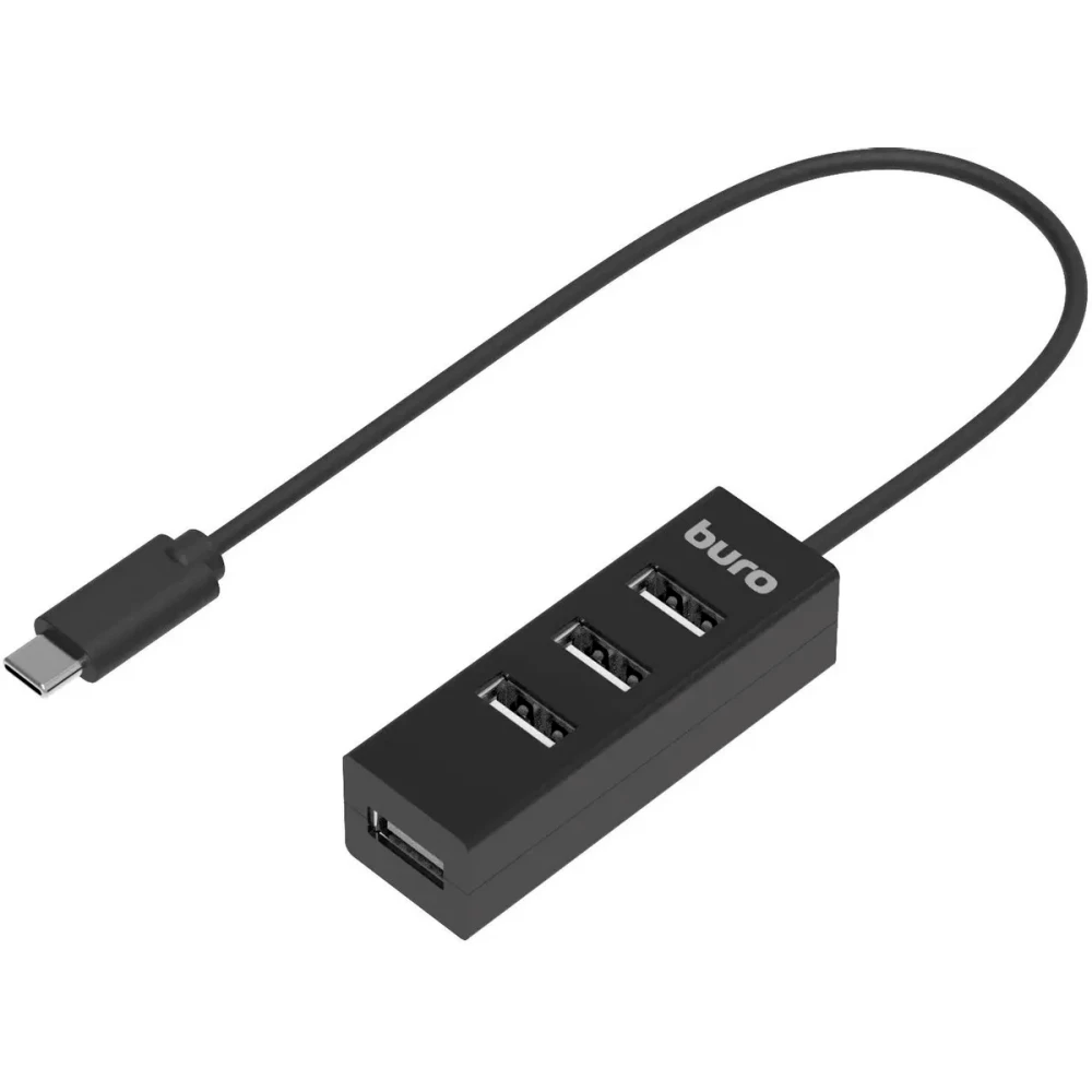 USB-концентратор Buro BU-USBC-HUB-4U20, Черный детальное изображение - 1